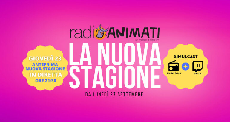 Giovedì 23 settembre: ANTEPRIMA nuova stagione